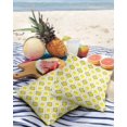 thumbnail image 3 of Pack of 2 Outdoor Pillow Covers, Yellow and Grey Moroccan Pattern Geometric Waterproof Square Throw Pillowcase Cushion Decorative Pillow Covers for Couch Patio Tent, 20x20 in, 3 of 6