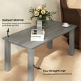 thumbnail image 4 of Outsunny HDPE Outdoor Coffee Table, Rectangle All-Weather Patio Coffee Table, Slatted Outdoor Patio Table for Garden, Balcony, Backyard, Gray, 4 of 9