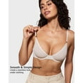 thumbnail image 3 of Women's Cosnufy Sheer Balconette Bra Demi Unlined Plunge Mesh See Through Sexy Bras Underwire, 3 of 5