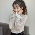 thumbnail image 6 of YEKEYI Lace Tops for Women Long Sleeve Mock Neck Sheer Blouse See Through Floral Lace Tops, 6 of 8
