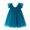 Blue, variant on Pounoo New Dresses For Girls Loose Solid Sleeveless Flower Girl Dresses Squard-Neck Knee Length Dress Lace Breathable Kids Dresses Girls 4-16