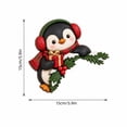 thumbnail image 3 of Penguin Door Corner Hanging Decoration Christmas Resin Figurine for Door Frame Wall Display, 3 of 6