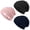 Black,Blue,Pink, variant on 3 Pack Satin Lined Beanie for Women, Warm Slouch Winter Hats with Silk Lined, Fashionable Oversized Cable Knit Hat Skull Cap