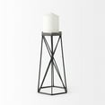 thumbnail image 3 of Mercana Sixx II Large Antiqued Silver Metal Hexagonal Table Candle Holder, 3 of 7