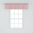 thumbnail image 2 of Ambesonne Love Window Valance, Romantic Doodle Heart, 54" X 12", Coral Pink Pale Yellow, 2 of 3