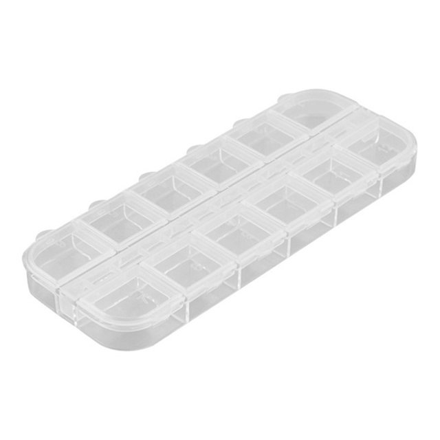 Caja Diamantes Imitación Accesorios Plástico Herramienta 12 Rejillas para Pintura