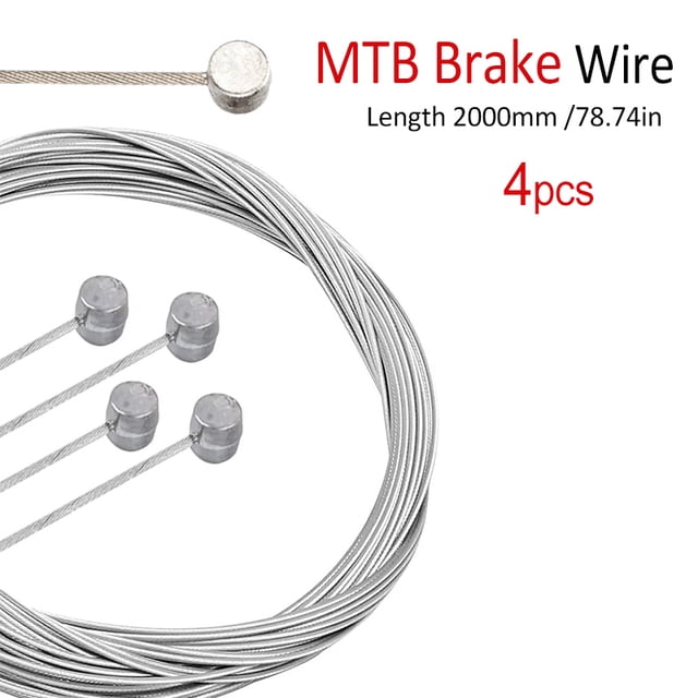 1~10pcs Bike Inner Wire MRB Brake Gear Shifter Cable Wire Bicycle Brake Shifting Derilleur Inner line Replaceable Cable Wire 2M,Brake-4pcs