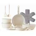 thumbnail image 2 of czqnlg Pots and Pan Set Non Stick  Ceramic Cookware Set Removable Handles  Induction Batterie De Cuisine  Stackable Rv Cookware Cooking Set 5 Piece  Dishwasher Oven Safe  Pfas Pfoa &amp;, 2 of 8