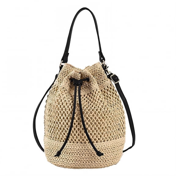 GASTROPOD Woven Bag,Handcrafted Straw Beach Bag,Woven Woven Tote Bag for Women,Beige