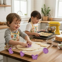 NWOKYZGH 4Pcs Christmas Cookie Cutters 3D Christmas Cookie Stampers House Cookie Cutter Animal Cookie Cutter Plastic Xmas Biscuit Cutters for Baking Pastry Fondant