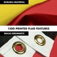 thumbnail image 4 of G128 Combo Pack: 6 Feet Tangle Free Spinning Flagpole (Black) Belgium Belgian Flag 3x5 ft Printed 150D Brass Grommets (Flag Included) Aluminum Flag Pole, 4 of 9