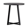 thumbnail image 3 of 36" Table Ronde en Bois Massif en Détresse - Gris / Noir, 3 of 5