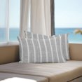 thumbnail image 3 of Light Gray Striped Outdoor Pillow Covers 20x12 Inch Lumbar Pillow Covers Set of 2 Waterproof Decorative Throw Pillow Cases Modern Minimalist Stripe Lines Grey Cushion Covers for Patio Garden Couch, 3 of 8