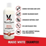 Magic White Brightening Dog Shampoo for White Dogs | Cherry Scented White Coat Pet Shampoo for White Hair & Smelly Dogs | Made In USA