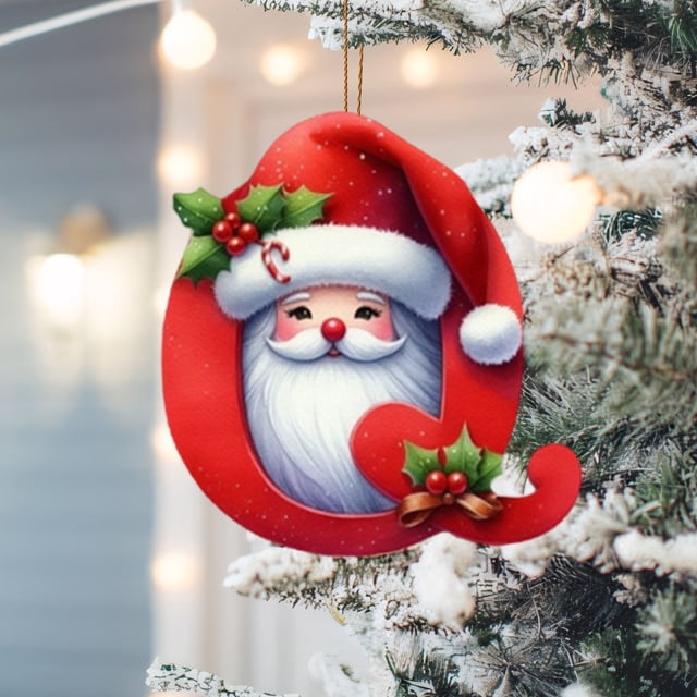 Xihbxyly Almacén de Liquidación Adorno Colgante y Letras de Acrílico Plano para Árbol de Navidad, Decoración para Fiestas En El Hogar, Regalo Colgante