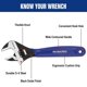 thumbnail image 2 of Llave ajustable WORKPRO de 20 cm de ancho, mordaza Cr-V, acero, 2 of 7