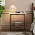 thumbnail image 3 of Noble House Retro Narrow Slate Side Table with Shelf, Slim Farmhouse End Table for Small Spaces, Entryway, Walnut, 3 of 7