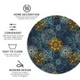 thumbnail image 3 of Honeii Vintage Compass print Leather Coaster Set of 4, ideal for safeguarding your furniture from drinks spills and effortless cleanup-Round Shape, 3 of 6