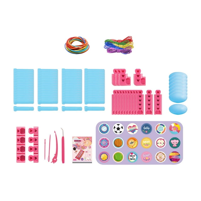 Juego de fabricación de pulseras, manualidades, juguetes hechos a mano, pulseras para niños para adultos, niñas, principiantes, regalos de cumpleaños Caja de almacenamiento pequeña