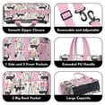 thumbnail image 3 of Teacher Tote Bag,Husky Dog Flower Floral Teacher Utility Tote Bag,Large Work Tote Bags for Women with Multiple Pockets,Top Zipper Closure,13.8x10.6x6.7 Inch, 3 of 5