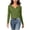 Army Green——Fall Savings, variant on Womens Long Sleeve Crop Tops Notched Neck Lettuce Hem Blouses Fall Fitted Classic Fit Shirts Army Green XL