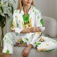 thumbnail image 6 of Sikiie happy dog. St. Patricks Day Pajamas Set Long Sleeve Sleepwear Womens Button Down Nightwear Pj Sets-X-Large, 6 of 7