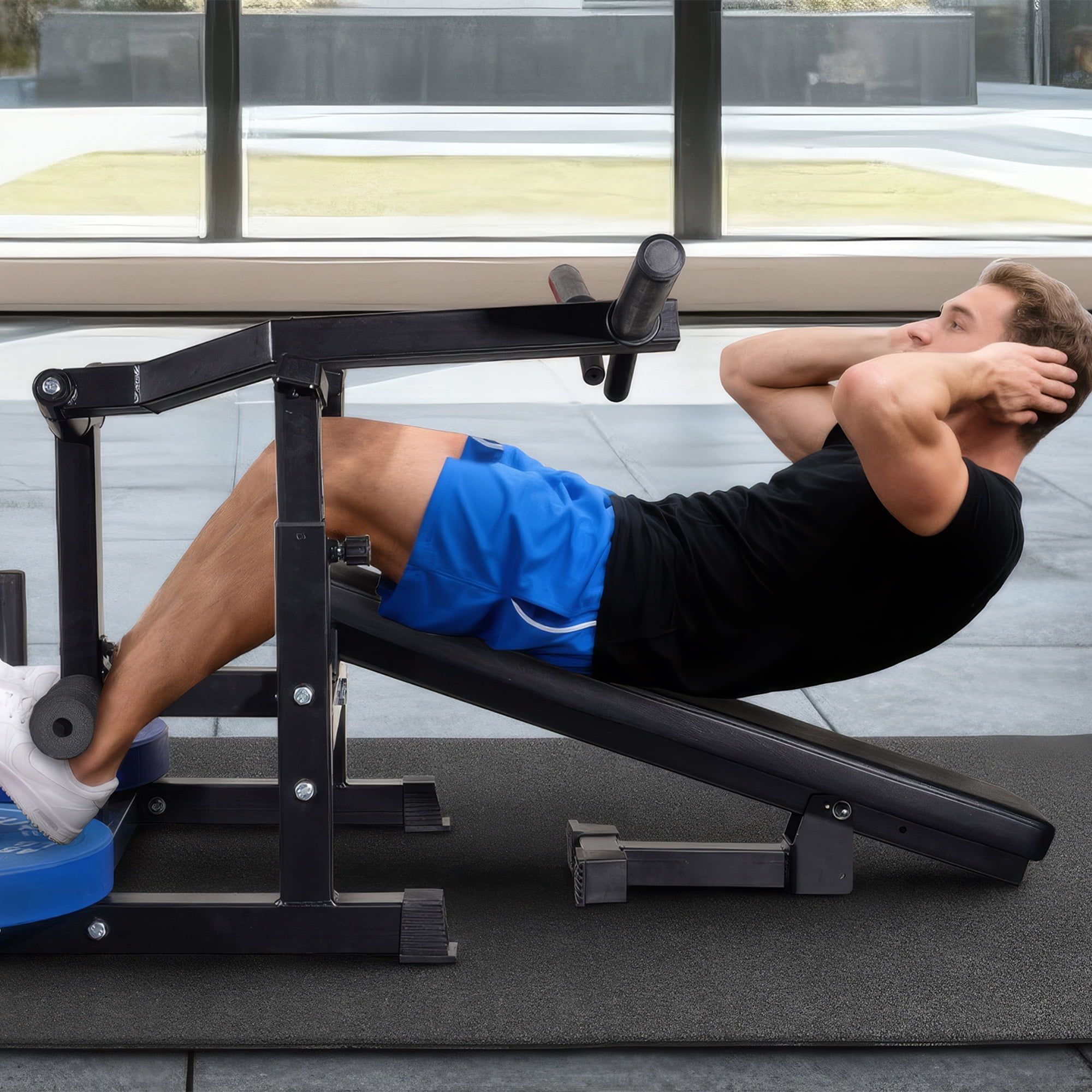 BalanceFrom Fitness Chest Press Machine, Adjustable Home Gym Equipment, Black