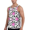 thumbnail image 2 of Logiee skull with hearts Print Men's Workout Tank Top,Quick Dry Workout Tank Top,Gym Muscle Tee,Fitness Bodybuilding Sleeveless T Shirt-X-Large, 2 of 7