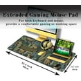 thumbnail image 3 of Extra Large Mouse Pad Yellow Green Office Desk Mats Gaming Mousepad Ga Mouse Pad Non-Slip Rubber Base Waterproof with Stitched Edges 35.4" X 15.7" for Game Office, Tropical Leaves, 3 of 6