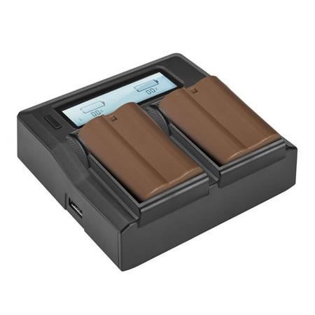 UPC: 0192223217294 | 2x EN-EL15c 16.8Wh 7V 2400mAh Lithium-Ion Battery  Bundle with Dual Smart Charger & 2x Smart Charger Plate