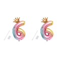 thumbnail image 2 of Decodeary 32 inch Gradient Color Digit Foil Balloons Happy Birthday Rainbow Number Ballons Wedding Birthday Party Christmas Decorations 7 2Set, 2 of 6