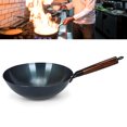 thumbnail image 3 of Traditional Chinese Iron Round Bottom Nonstick Wok Pan for Home and Restaurant Cooking, 3 of 7