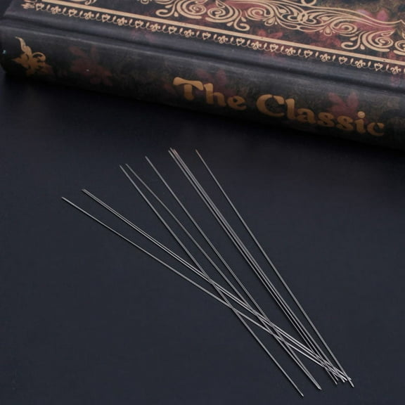 Milue 10Pieces Extra Fine Thin Beading Needles Big Eye Beading Needles DIY Craft