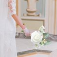 thumbnail image 4 of Novio Boutonniere Artificial Rose Flores Ramilletes para , Blanco Yotijar Boutonnieres de rosas, 4 of 7
