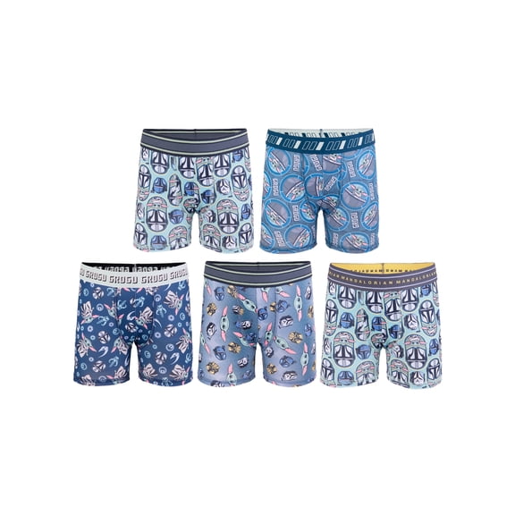 Mandalorian Boys' Athletic Boxer Brief Underpants, 5-Pack, Sizes S to L
