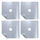 thumbnail image 1 of 4 cubiertas prácticas para quemadores de estufa de 0,12 mm, resistentes al calor, de PTFE, reutilizables, para cocinas de gas y estufas (plateadas), 1 of 5