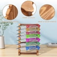 thumbnail image 6 of Wooden Knife Stand 7 Layers Wood Knife Display Rack Stable Kitchen Knife Holder Desktop Knife Display Case Knife Block Countertop Knife Organizer for Home Restaurant Kitchen, 6 of 8