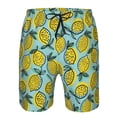 thumbnail image 3 of Balery Lemon Traje de Baño Estilo Hawaiano para Hombre, Shorts de Secado Rápido con Bolsillos-XX-Large, 3 of 6