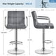 thumbnail image 3 of Conjunto de 2 Taburetes de Bar Giratorios Ajustables Yaheetech en Terciopelo Gris, 3 of 9