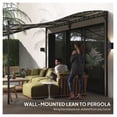 thumbnail image 6 of 10'x20' Outdoor Pergola Canopy, Metal Patio Pergola with Drainage, Cream White, 6 of 9