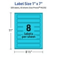 thumbnail image 6 of Avery Printable Rectangle Labels, Bright Blue, 1" x 7", 320ct, 6 of 11