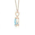 thumbnail image 2 of ANGARA Natural Pear-Shaped 1.25 ct Aquamarine Solitaire Pendant in 14K Rose Gold for Women (Size-9x7mm) | March Birthstone, Birthday, Anniversary, Jewelry Gift for Women | Natural Aquamarine Necklace, 2 of 8
