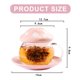 thumbnail image 3 of Cuchara de champiñones linda taza de champiñones, taza de té con colador, tetera transparente con tapa de cerámica, posavasos, resistente al calor para el hogar y la oficina, 290 ml rosa, 3 of 6