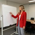 thumbnail image 3 of Women's Blazer Long-Sleeve Spring Jacket Office Business Work Jacket(3XL,Red), 3 of 5