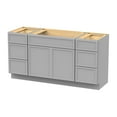 thumbnail image 2 of Vanity Art 63" Freestanding Bathroom Vanity Cabinet without Top in Gray, 2 of 6