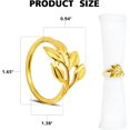 thumbnail image 2 of 24pcs Set Leaf Shape Napkin Rings Metal Napkin Rings Napkin Buckles Bulk for Dinner Wedding, 2 of 5