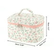 thumbnail image 2 of Unique Bargains 1 Pc Women Large Floral Print Makeup Bag for Travel Vacation Pink Polyester, 2 of 4