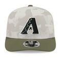 thumbnail image 2 of Men's New Era Light Beige/Olive Arizona Diamondbacks 2025 Armed Forces Day 9SEVENTY Stretch-Snap Hat, 2 of 5
