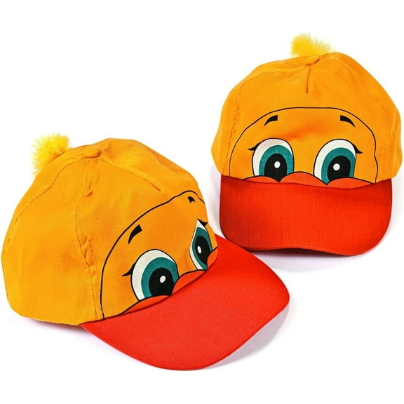 Luau Ducky Shaped Baseball Cap (12 Pc) - Apparel Accessories - 12 Pieces