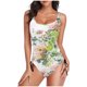 thumbnail image 1 of Tops de Bikini para las Mujeres Patrón Multicolor Impresión Trasera Recorte Sling Traje de Baño, Traje de Baño de Pieza Modesta, 1 of 6